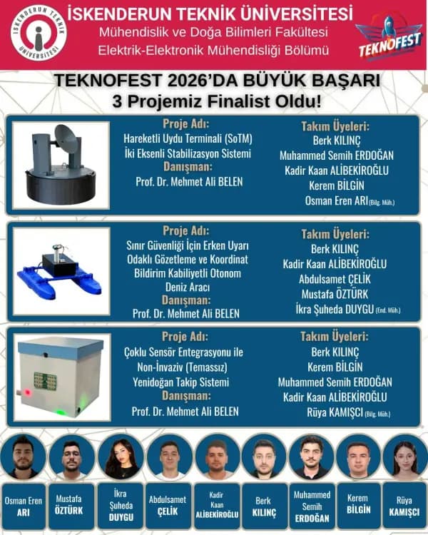 İSTE Öğrencilerinden TEKNOFEST 2026'da Üçlü Final Başarısı