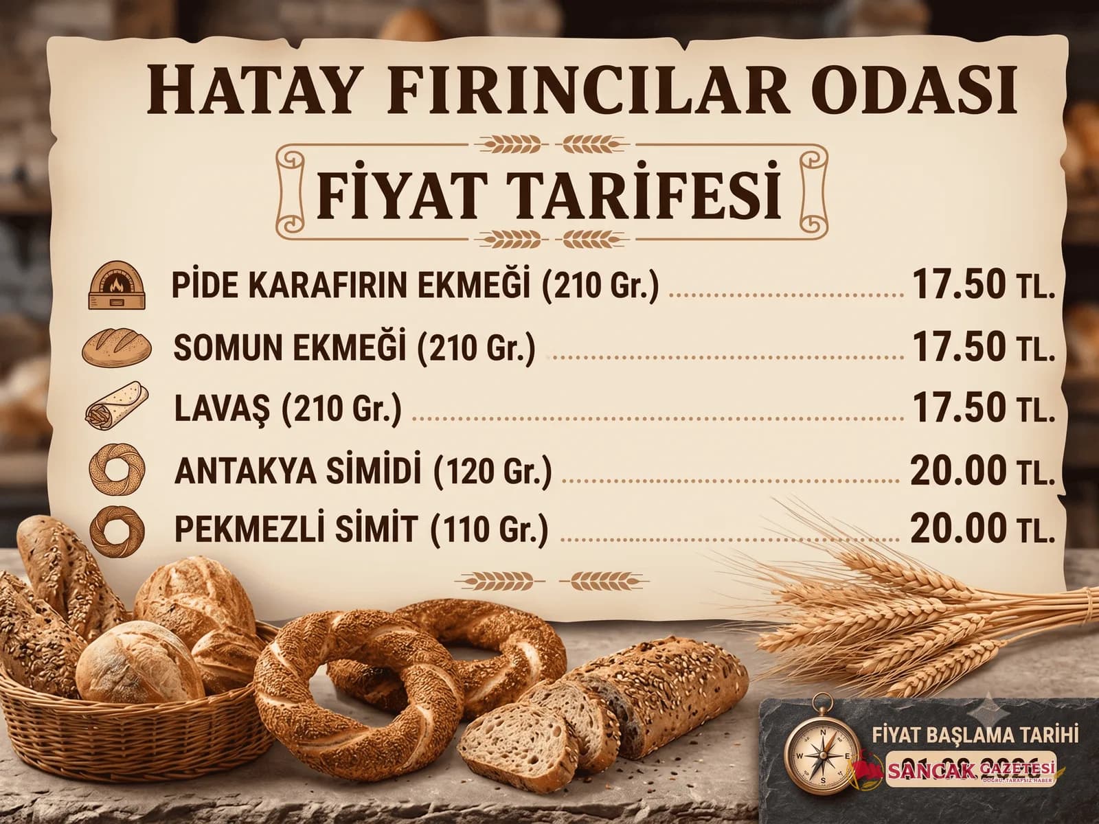 Sofranın Bir Tuzu Kalmıştı, O da Zamlandı: Hatay’da Ekmek 17.50 TL!