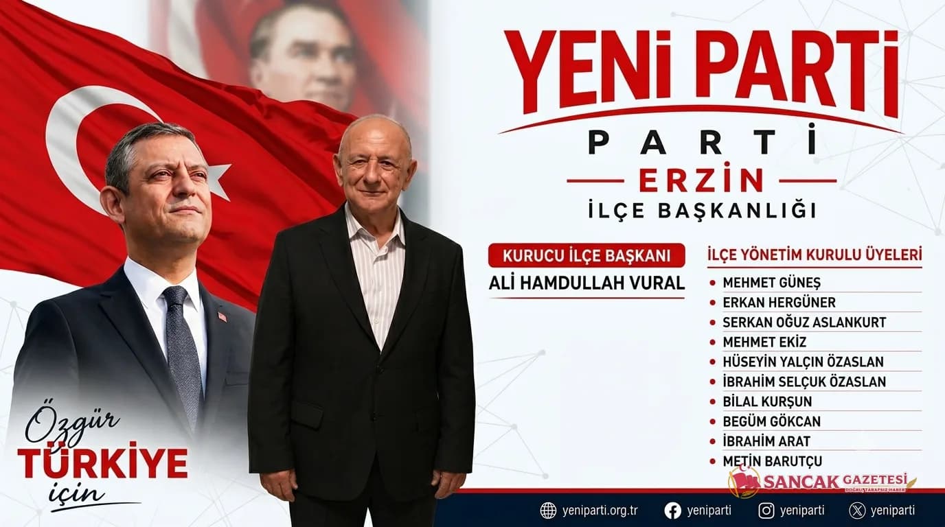 Yeni Parti Erzin İlçe Başkanlığı Kuruldu: "Erzin’de Yeni Bir Başlangıç"